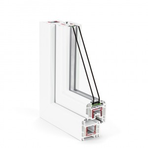 Rehau Euro Design 70 pjūvis